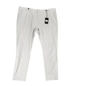 PX Pants Mens 42x32 Light Gray Stretch High Rise Slim Fit Chino *NWT*